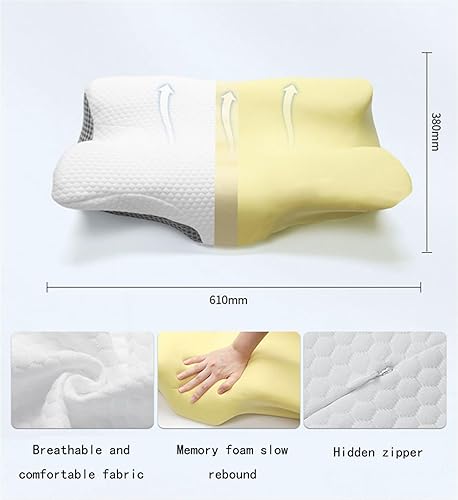 Miniatura 2 de Almohada de espuma viscoelástica de contorno cervical para dolor de cuello, dolor de hombro, almohada ortopédica ergonómica para cuello con