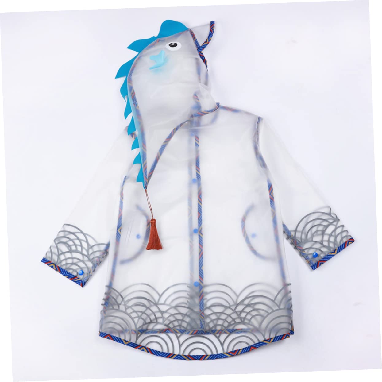 Anneome 1pc Kids Raincoat for Children Waterproof Rainwear Dragon Style Lightweight and Portable Rain Suit