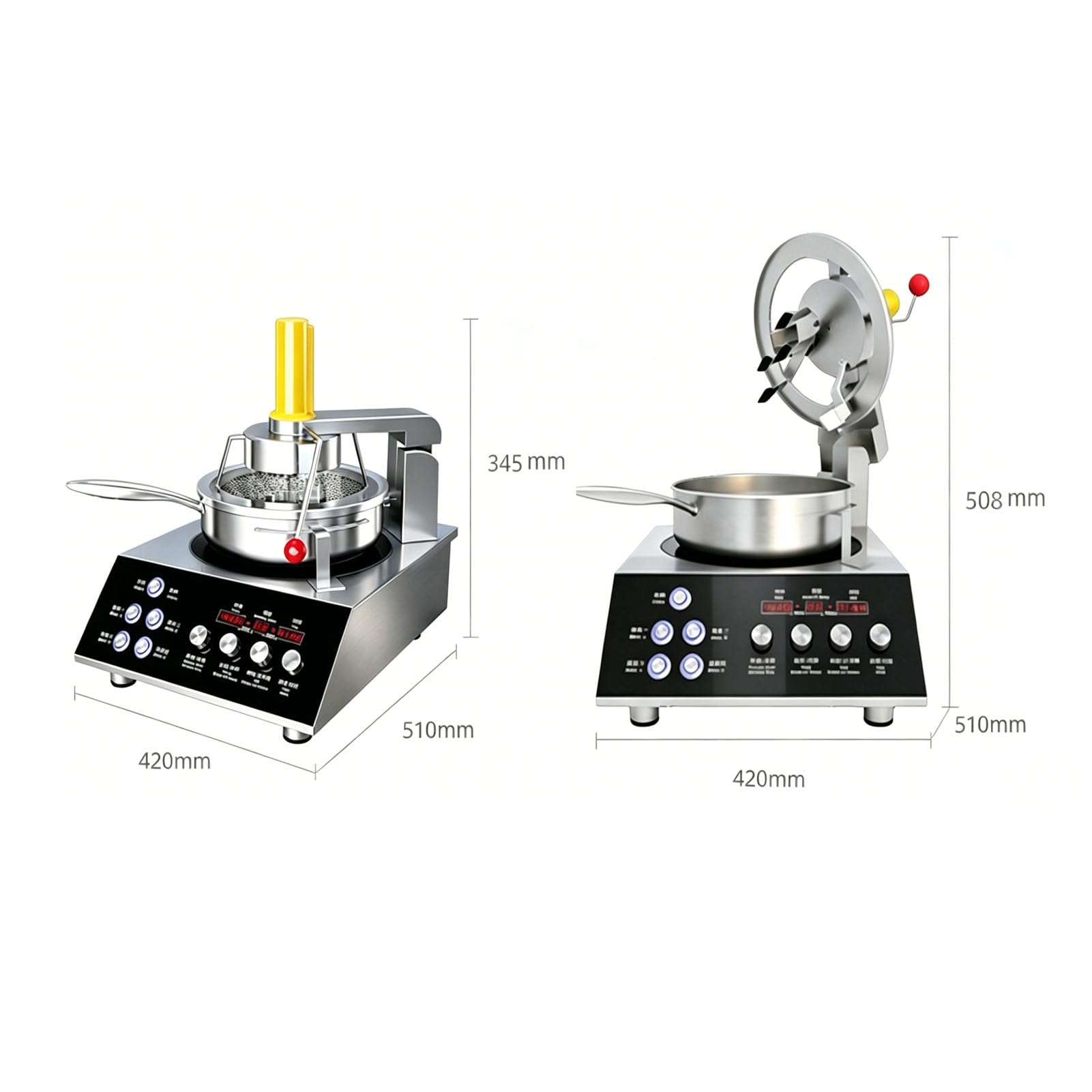 Máquina De Cocción Automática Comercial con Control De 9 Velocidades para Emprendimientos De Catering Restaurantes Establecimientos De Comida Rápida,5kw