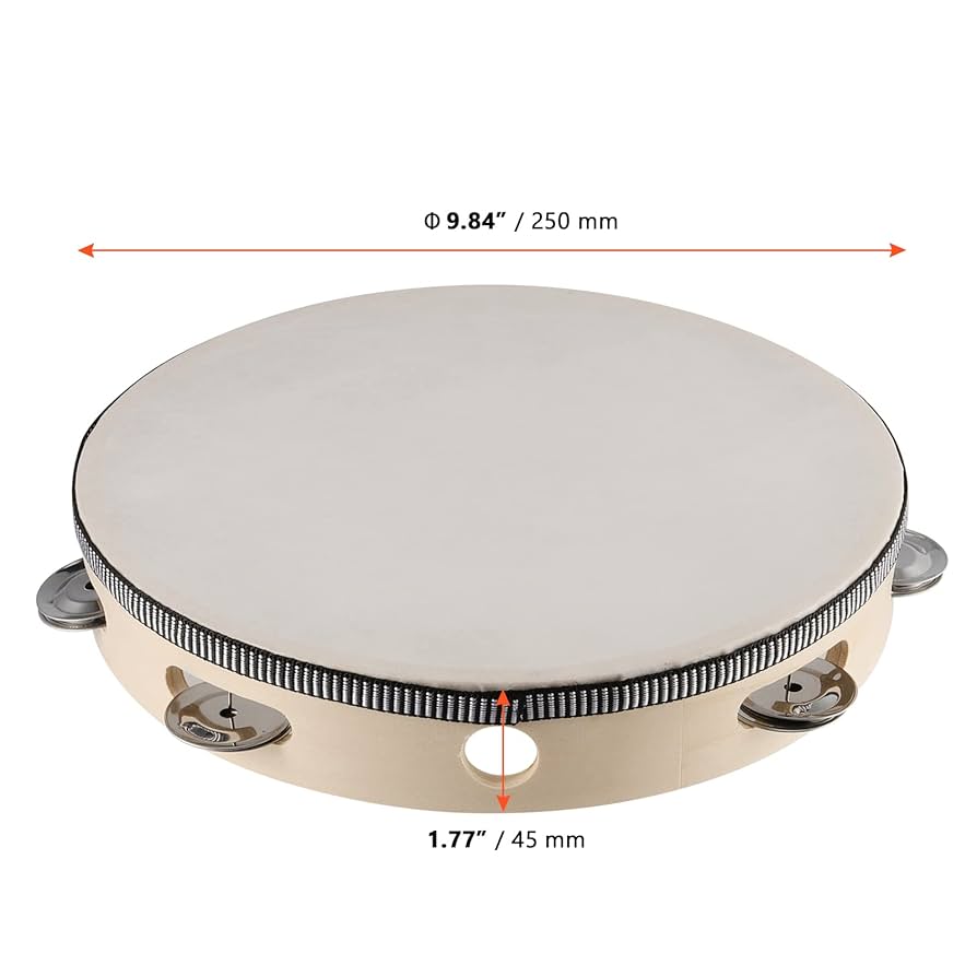 Amazon.com: SINJEUN 3 Pack 10 Inch Tambourine for Adults