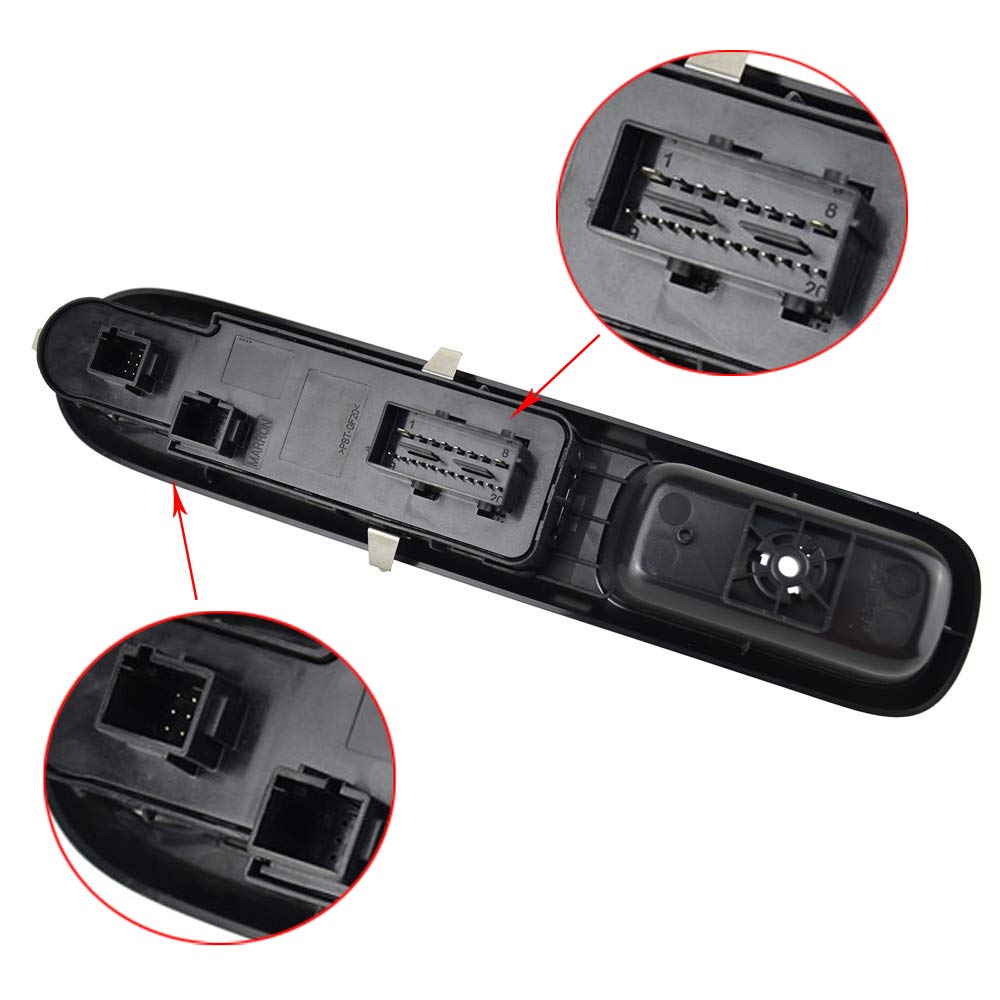 Interruptor maestro de espejo de ventana eléctrica de | Para Peugeot 3008 (2009-2015) Para Peugeot 5008 (2009-2016). N.º de referencia original: 96650620ZD