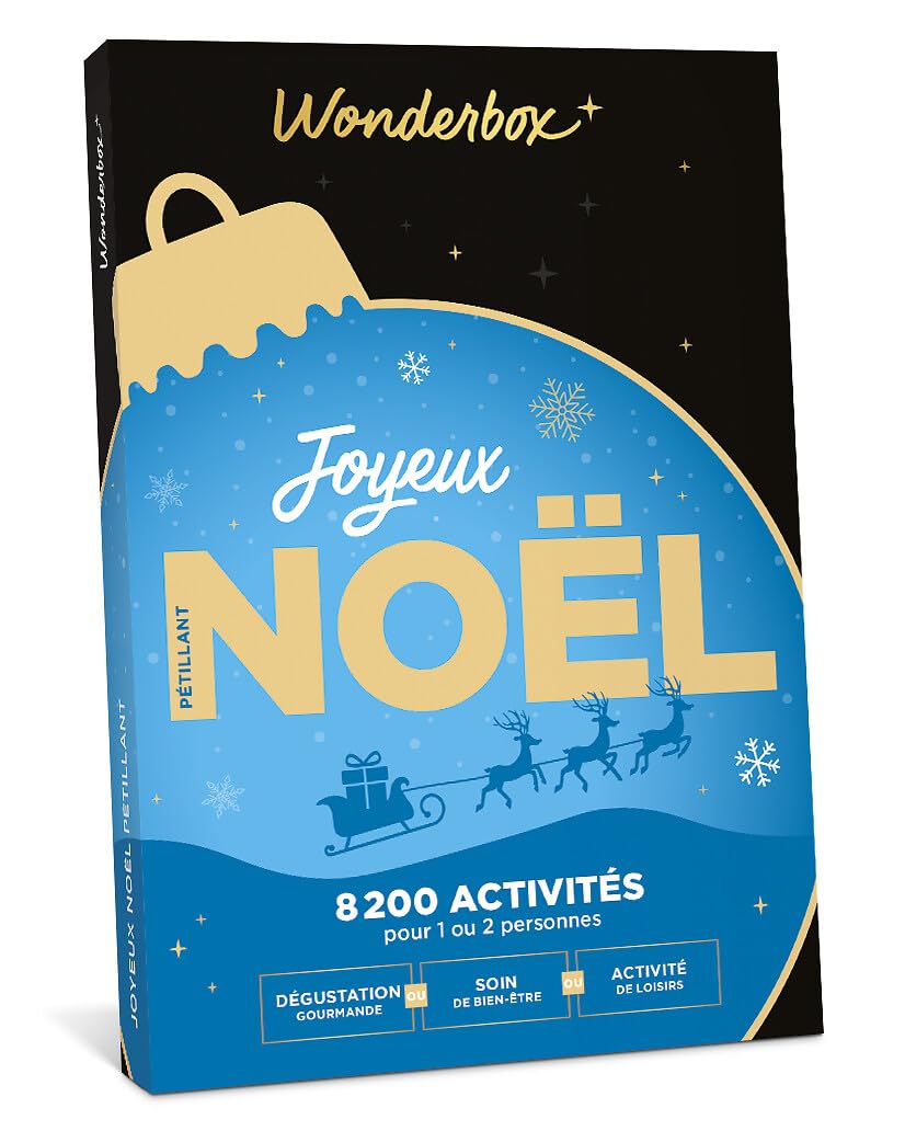 Wonderbox - Joyeux Noël Pétillant - Coffret Cadeau - Idée Cadeau Multi Activités