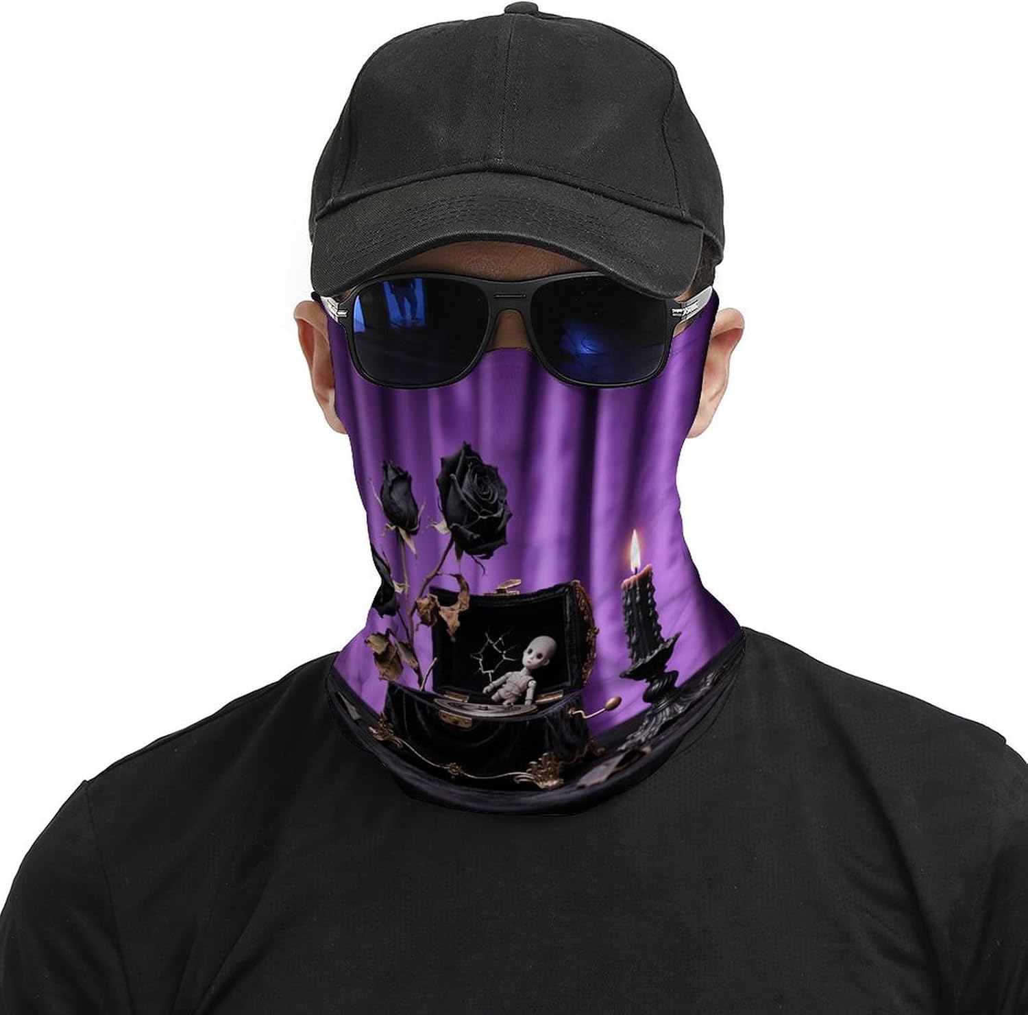 Dark Rococo Box Face Cover Neck Gaiter Bandana Face Mask Sun Cooling Scarf Cover Head Warm Head Wrap Winter Neck Gaiter Face Covers Balaclava Headband Face Scarf Adult