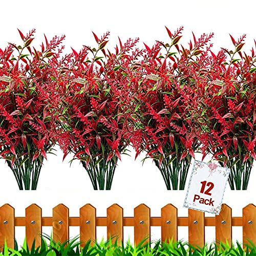 42 Bündel Künstliche Outdoor-Sträucher – UV-beständige Deko Für Garten & Terrasse (ca. 30,5 Cm)
