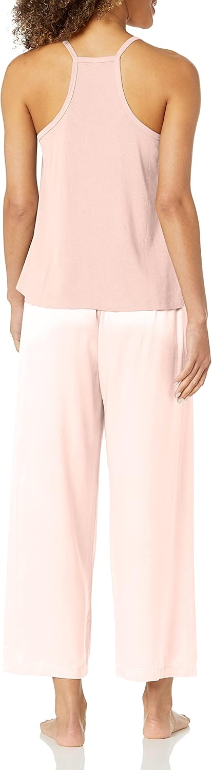 PJ Harlow Women's Cami/Jolie Capri, Camisole Top with Satin Capri Pants, Pajama Set - Image 2