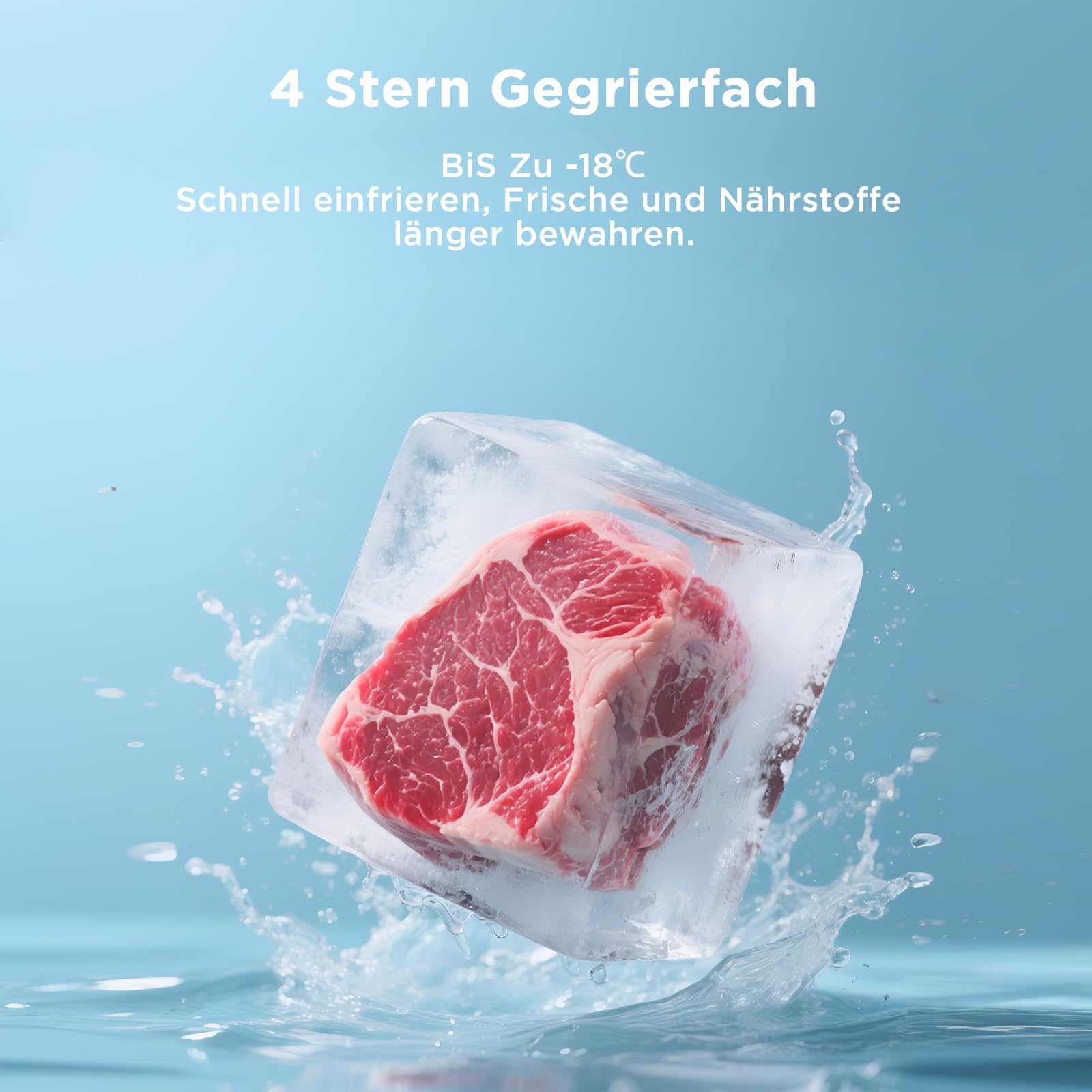 Midea Kühlschrank mit Gefrierfach MERB276FGE02A 270L Kühl-Gefrierkombination No Frost All-Around Cooling Edelstahl 180 cm