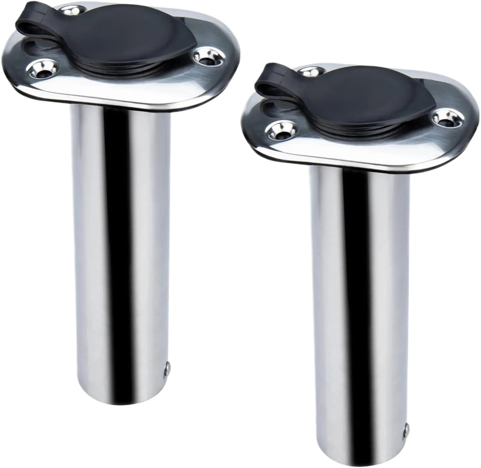 SUBLXPoten Stainless Steel Fishing Rod Holder 2 Pcs Stainless Steel Flush Mount Fishing Rod Holder, 90 Degree Pod For Marine Boat