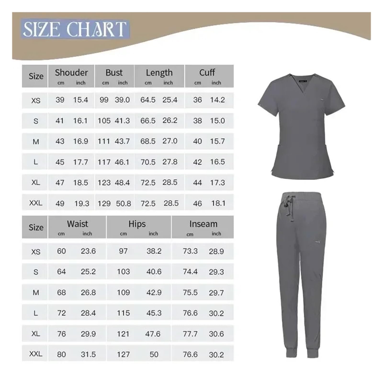 Divisa Infermiere Donna Scrub Uniforme for Sala operatoria Set di Scrub da Lavoro ospedaliero Forniture for Infermiere Tuta for chirurgia Dentale Abbigliamento da Lavoro(Dark Green,XL)