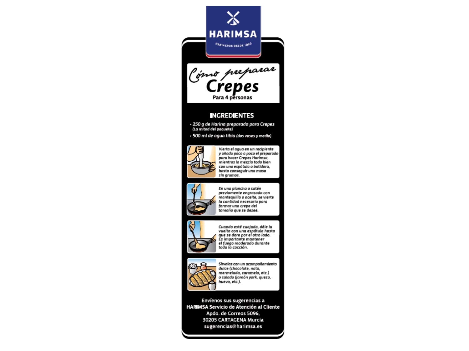 Harimsa Preparado para Crepes 500g Harina de Trigo