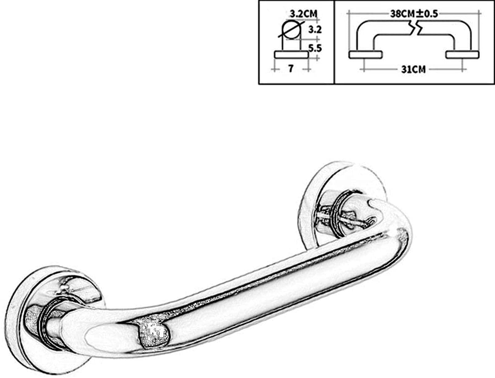 Maniglie per Doccia, ausili per WC, corrimano di Sicurezza Senza Barriere in Bagno, Barre di Supporto di Sicurezza, tiranti di Supporto Antiscivolo per disabili, Adatto per Hotel, corridoi,