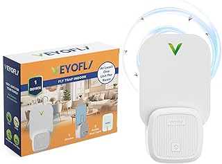 VEYOFLY Flying Insect Trap, Insect Catcher, Indoor Fly Trap, Indoor Flea Trap, Safer Home, Fruit Fly Traps for Indoors, gnat Killer Indoor, Bug Killer, Insect Killer (Pack of 1)