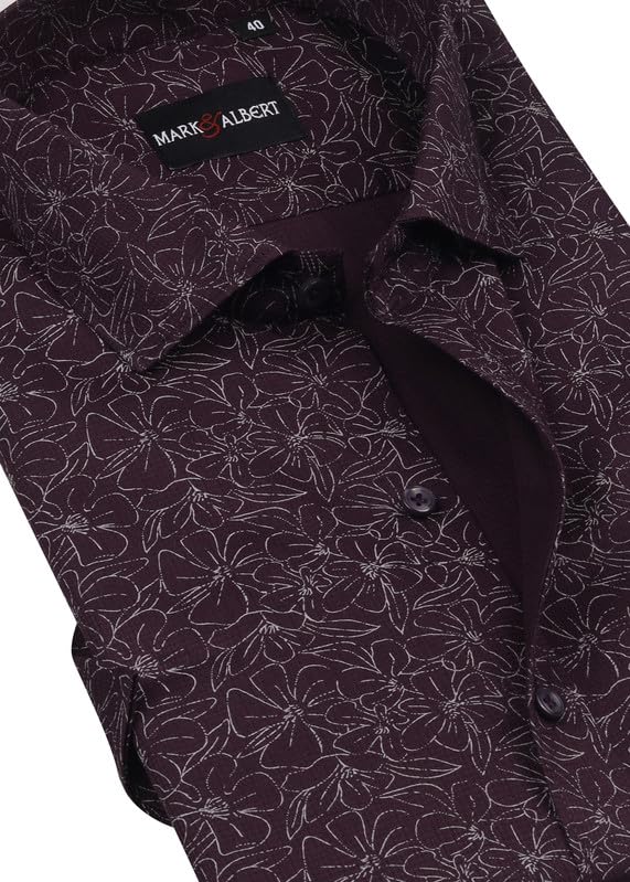 Image of MARK & ALBERT Men's 100% Cotton Printed Half Sleeves Regular Fit Shirt for Men