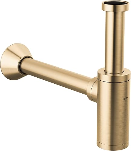 Delta Faucet Trampa P de 1 14 pulgadas, trampa para lavabo de baño, trampa para botellas, trampa P de latón, kit de drenaje de trampa de residuos,