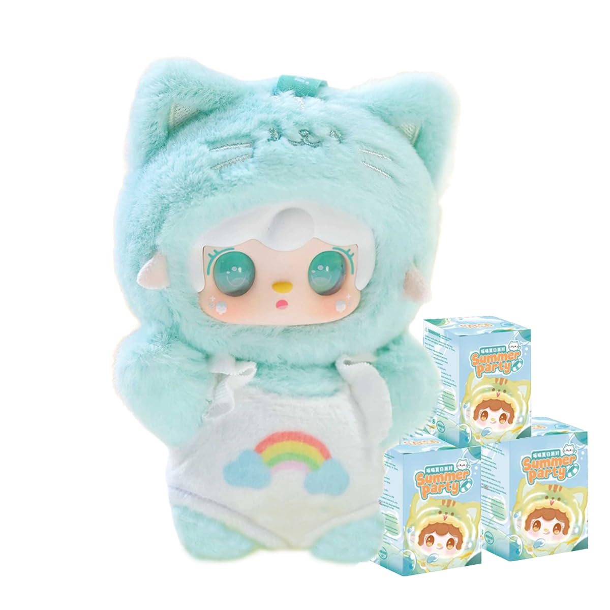 Yooki Summer Party Series Blind Box Action Figures Mystery Box Cute Random Toys Birthday Gift Christmas Collectible Toy for Desktop Ornaments, 3 PCS — image 1