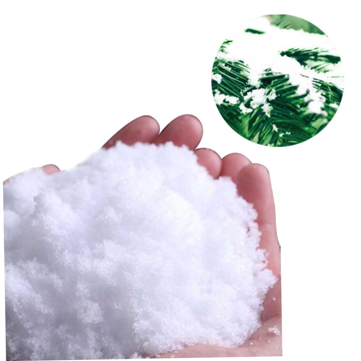 Neve Artificiale in Polvere Pet 500g per Decorazioni Natalizie e Foto Invernali