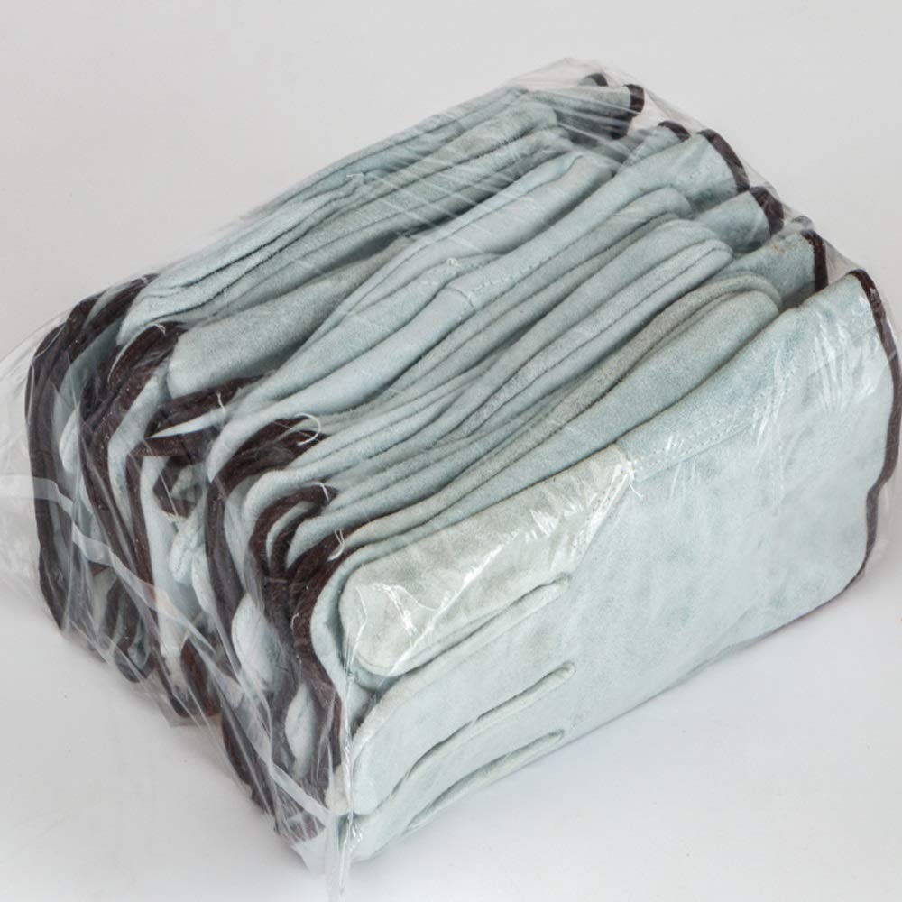 Rękawice robocze odporne na zużycie Rękawice robocze Unisex Chłodzenie Oddychające antykaldowe Nosić rękawice ochronne, 12 pary (Color : Gray, Size : L)