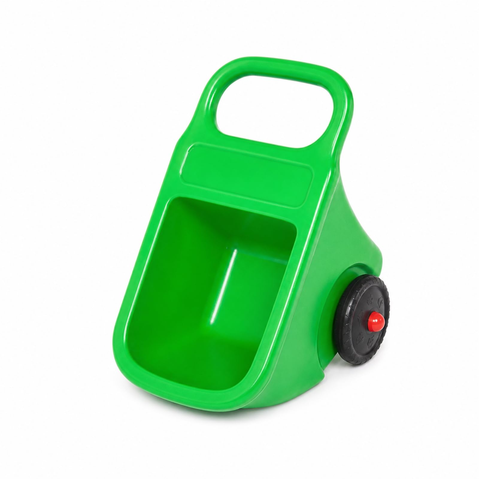 Gralara Brouette en Plastique Robuste Brouette à Pousser Lavable Jouet à Pousser pour Enfants, Jardin, Vert