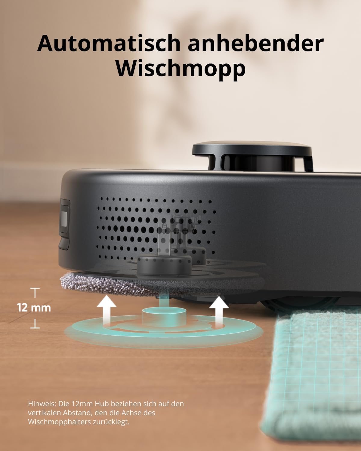 eufy X9 Pro Staubsaugerroboter mit Wischmopp und Reinigungsstation, 5.500 Pa Saugkraft, 2 rotierende Wischmopps, Automatische Wischmopp Reinigung und Trocknung bei 40°(Generalüberholt)