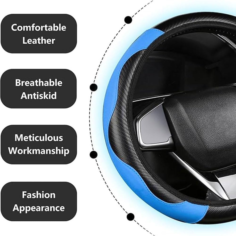 Housse De Volant En Cuir Pour Mercedes Sprinter 906, Classe A W169 - Diamètre Environ 38 Cm - Antidérapante, Respirante - Couleur Rouge Ronde