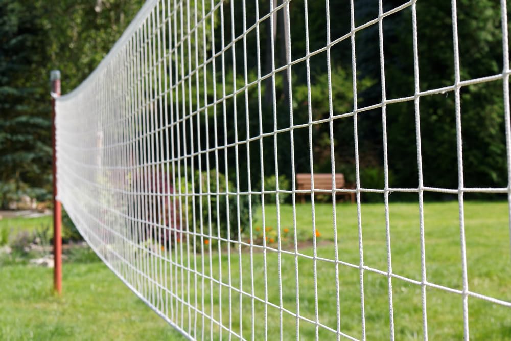 AMZ SPORTS NETS Badminton Net for Outdoor, Indoor or Badminton Sports, Replacement Net for Backyard, School, Beach, Garden (White)