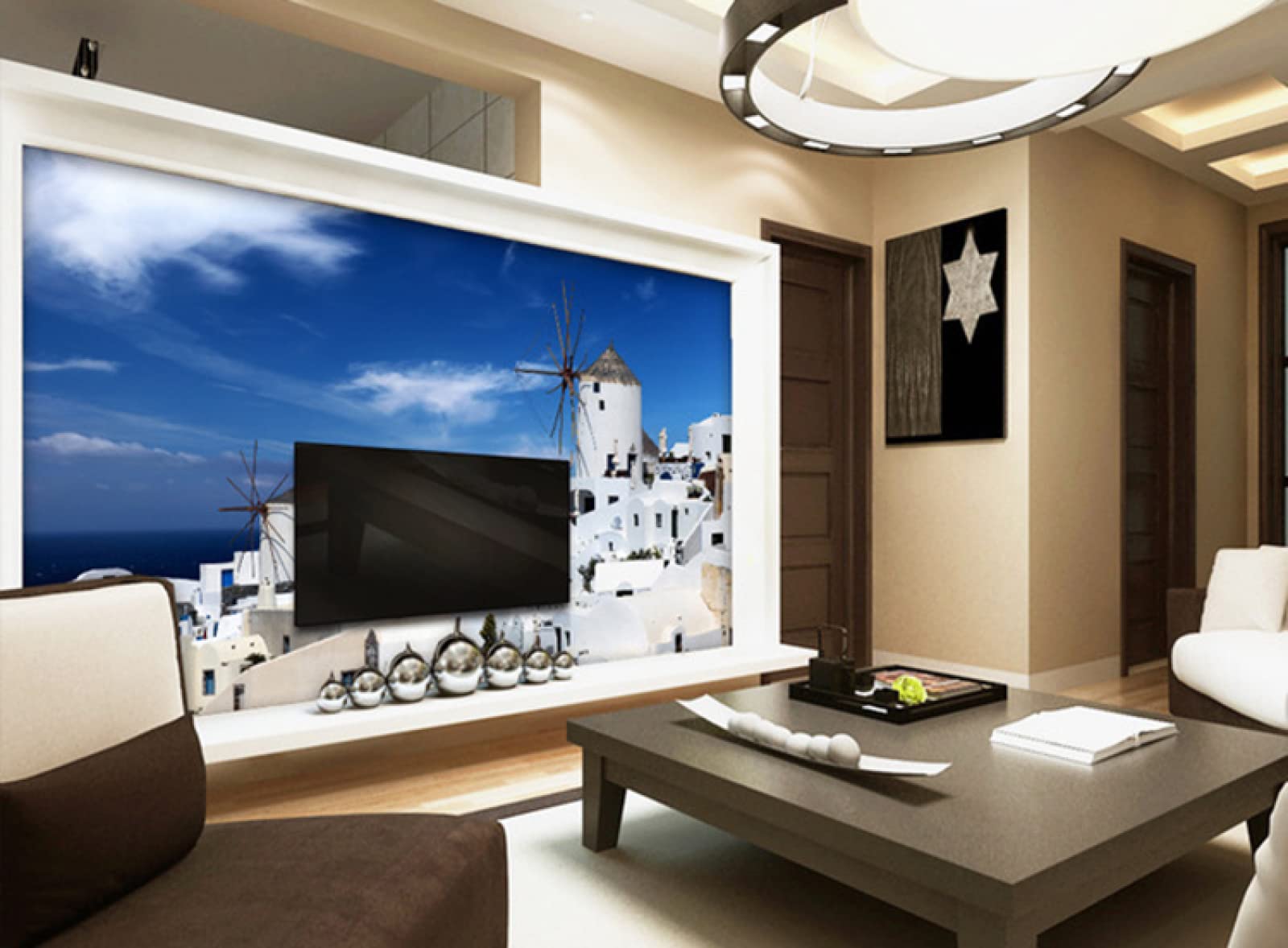 Papier peint d'architecture marine en tissu intissé pour grand mur