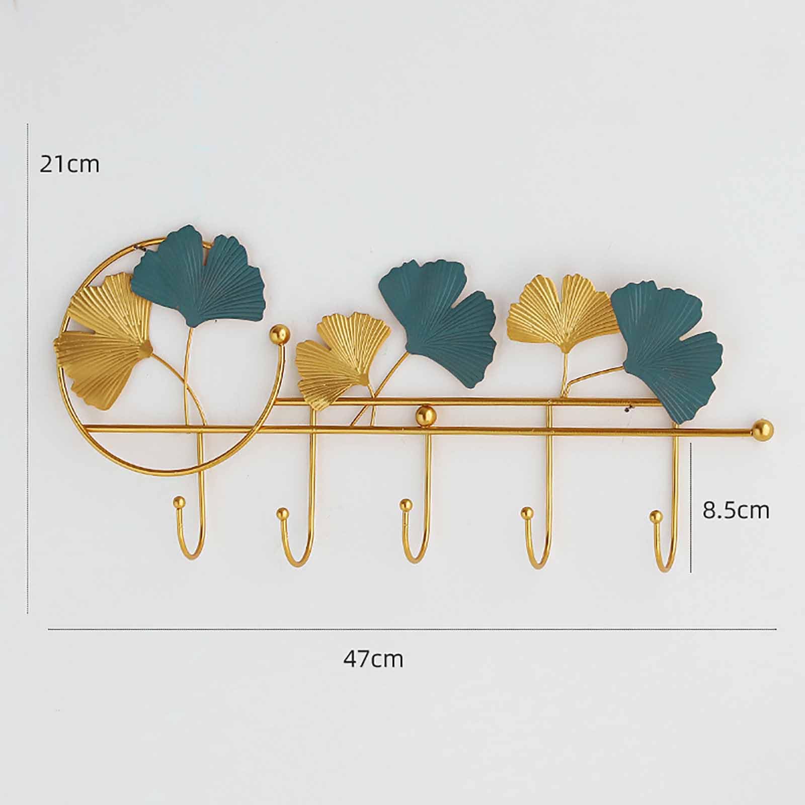 2 ganchos decorativos de pared, gancho para colgar en la pared, adecuado para dormitorio, sala de estar, pasillo, decoración de pared, colgante, porche, percha, azul