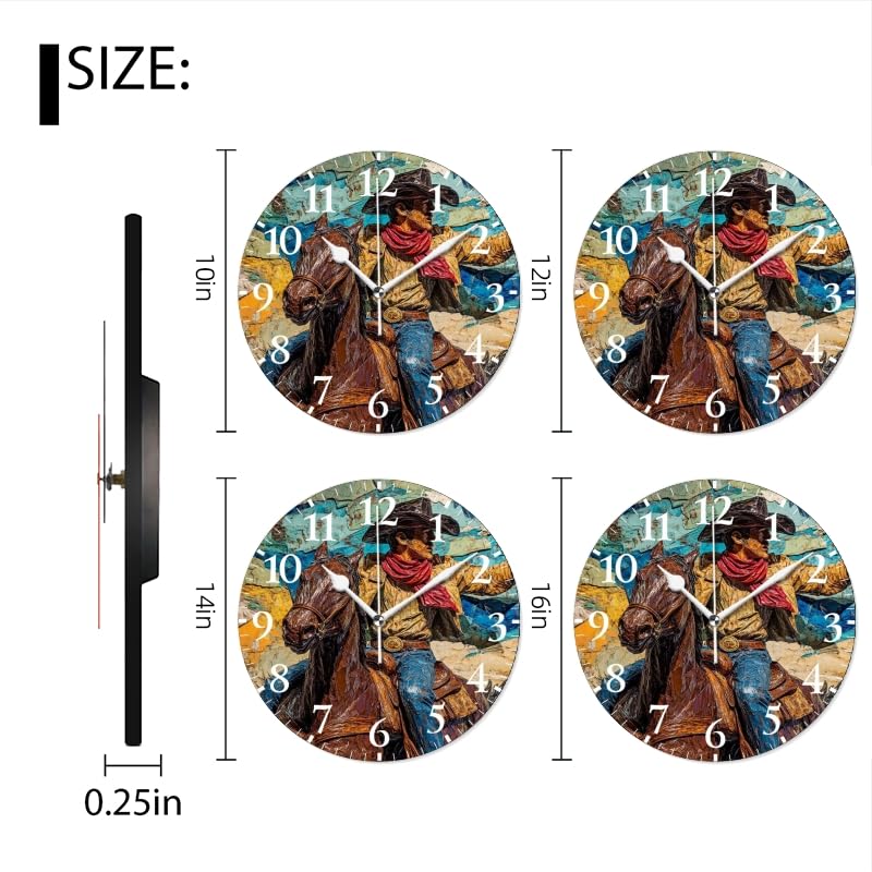 Reloj de pared redondo analógico silencioso 16 in miniatura 7