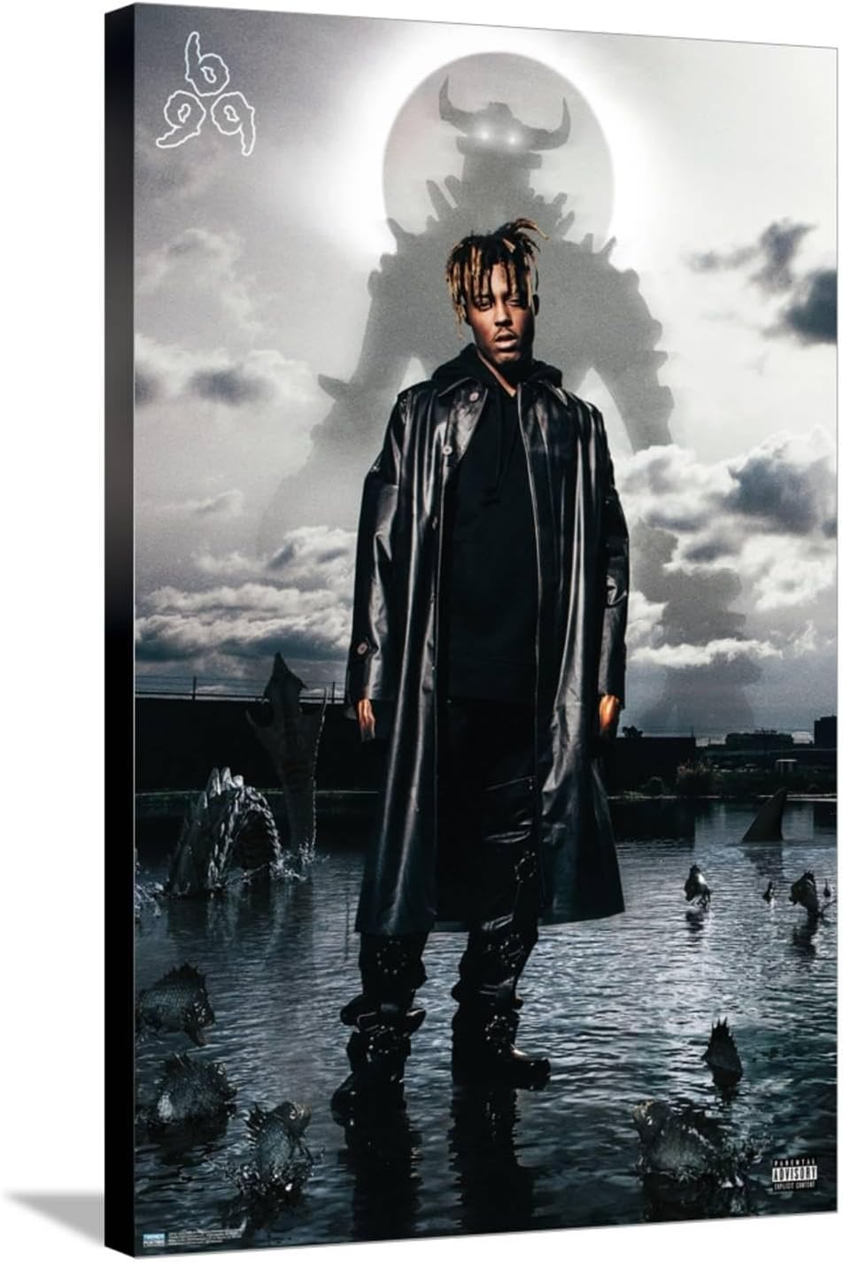 Trends International Juice WRLD - Fighting Demons Album Cover Wall Poster, 22.37" x 34.00", Stretched Canvas