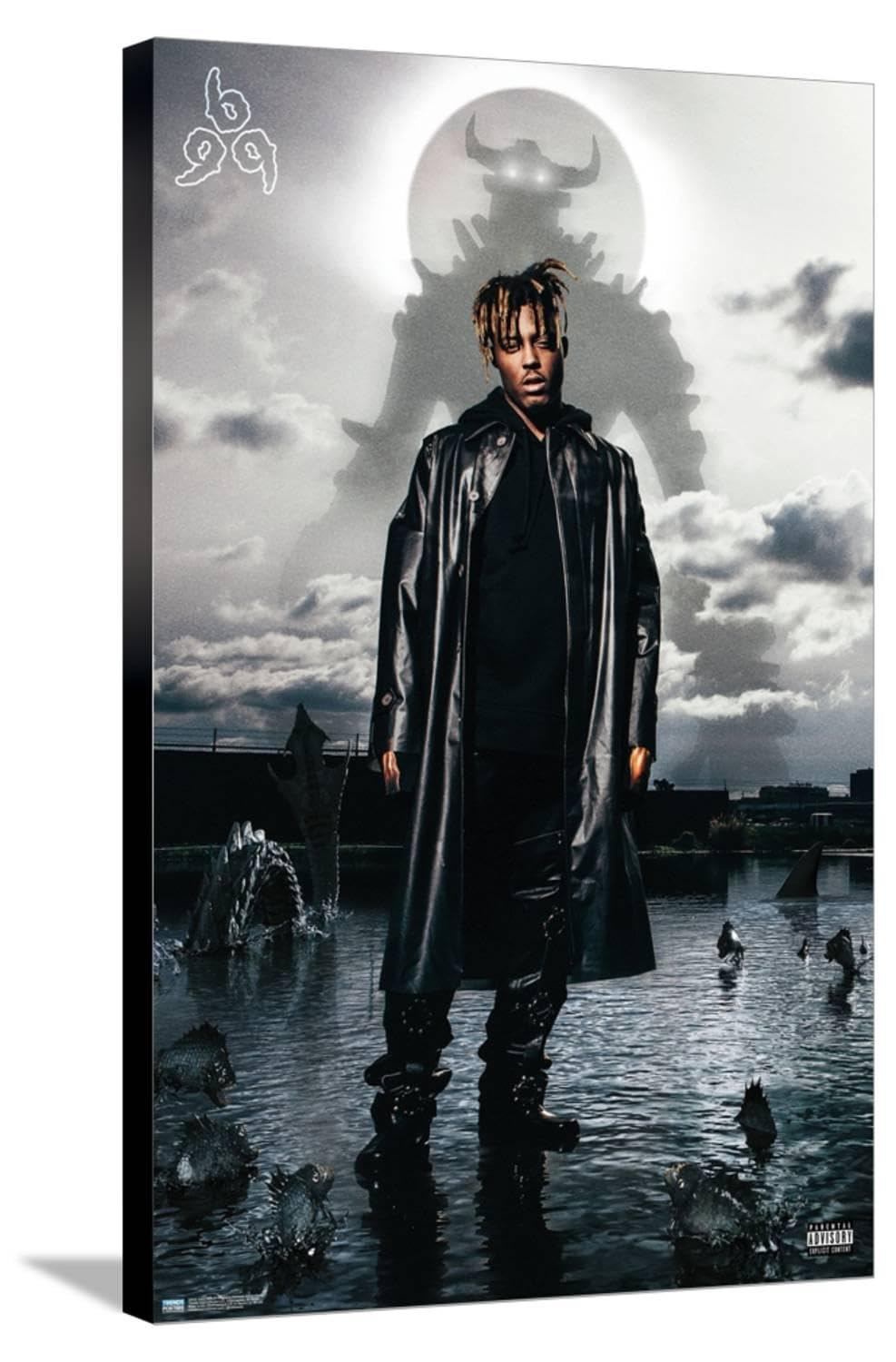 Trends International Juice WRLD - Fighting Demons Album Cover Wall Poster, 22.37" x 34.00", Stretched Canvas