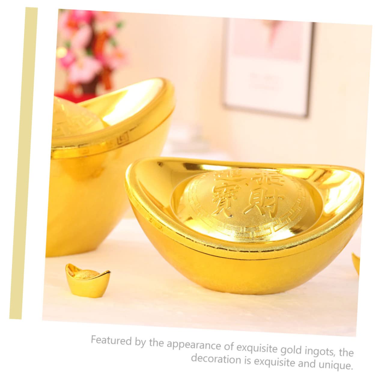 PRETYZOOM 2St Geld-Yuanbao-Ornament chinesisch neujahr chinesische neujahrsdekoration chinesischer bao chinesische glücksfigur tischdeko Glück Yuan Bao Yuanbao-Tischschmuck