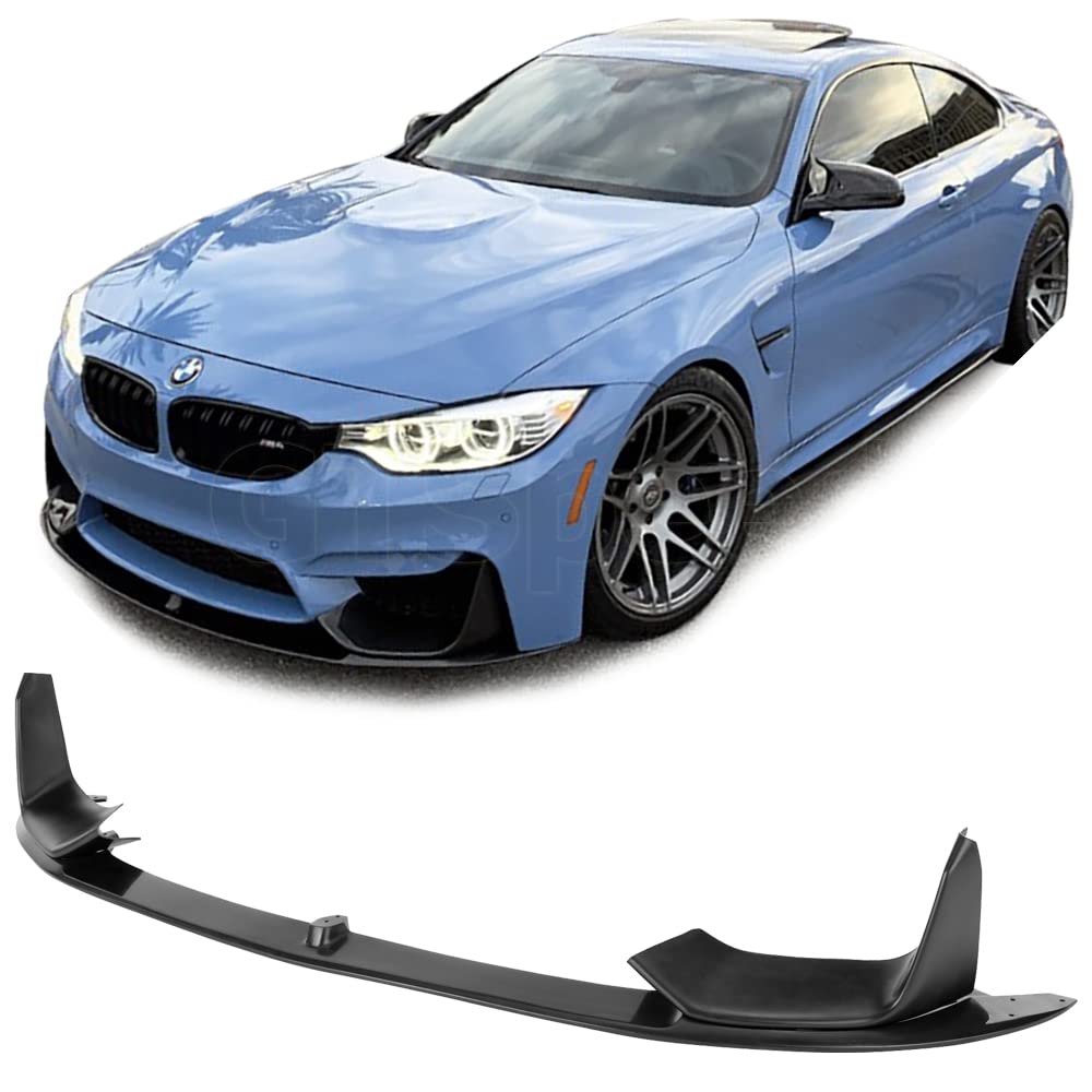 Compatible with/Replacement for Front Bumper Lip, Performance (3pcs) Style PU Front Lip Splitter Black, Fits 2015 2016 2017 2018 2019 BMW F80 M3 Sedan, F82 M4 Coupe