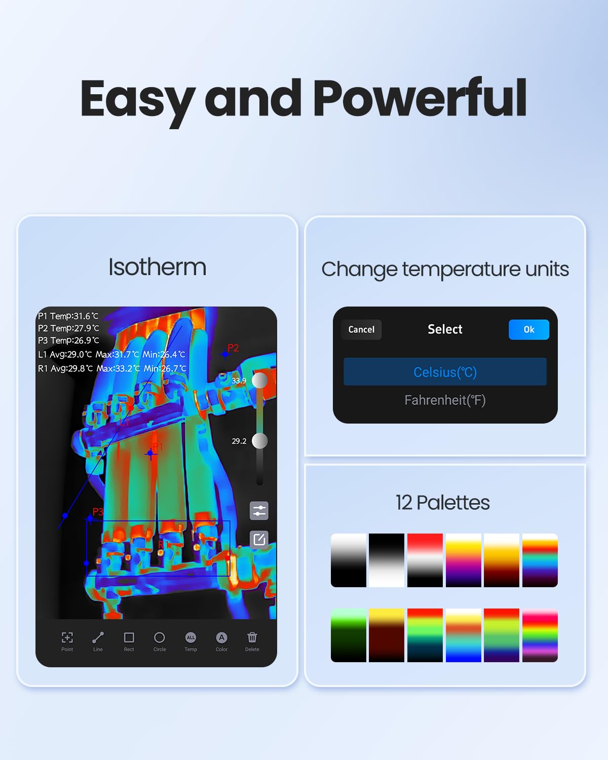 Thermal Master P1 kamera termowizyjna do iPhone 15/16 i Android kamera na podczerwień z super rozdzielczością IR 320 x 240, kamera termowizyjna ± 2℃, dokładność kontroli domu, Szary