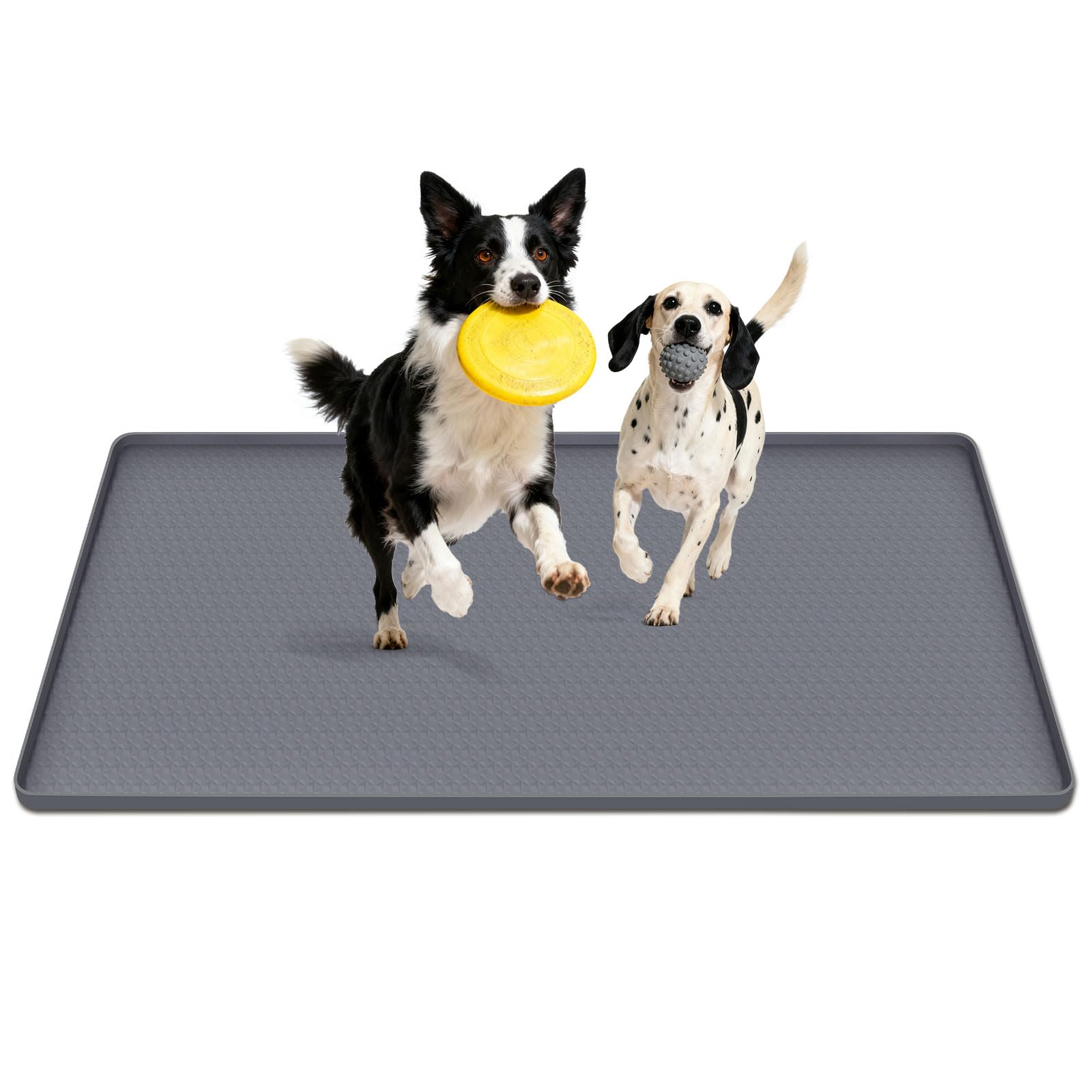 51 x 26 pollici Tappetini Assorbenti Riutilizzabili Cani, Kalolary Tappetino Antiscivolo l'Addestramento Cani Silicone Pipì dei Cani Protezione del Pavimento Durante l'Addestramento Al Vasino (Grigio)