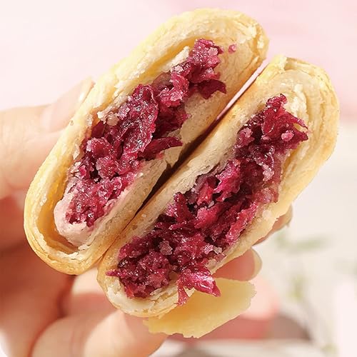 Miniatura 2 de Yunnan - Pastel de flores de rosas de 10.58 onzas, pastel crujiente con relleno de rosas, pastel de flores especiales Yunnan Sabor original, Xian