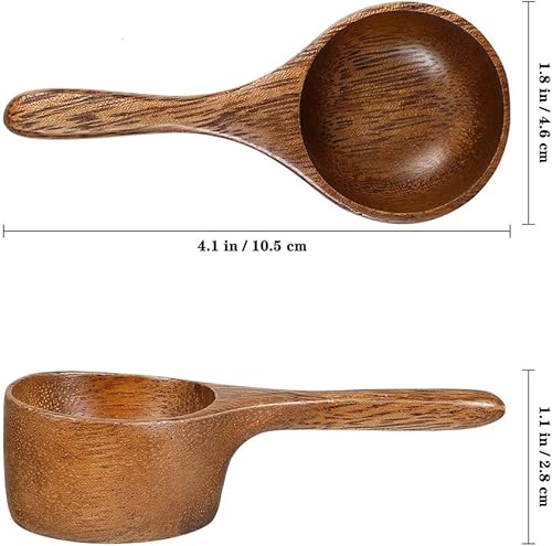 Miniatura 2 de Cuchara medidora de madera, mini cuchara de café en grano de leche en polvo, cuchara de sal de baño, cuchara de madera maciza para botes, cuchara de
