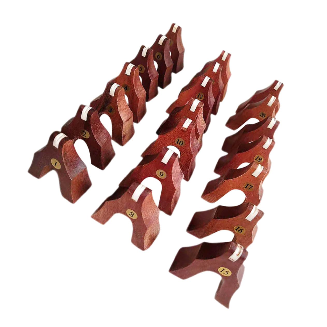 21 Pezzi Ponti Guzheng in Legno di Palissandro Resistenti, Pilastri di Supporto Pratici e Leggeri per Strumenti Musicali, Accessori di Ricambio per Migliorare Timbro