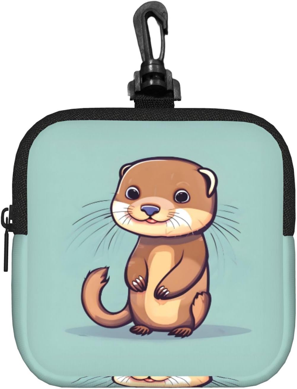 Cartoon Cute Otters Print Versatile Square Storage Bag Travel Organizer Pouch Toiletry Home Office Gift