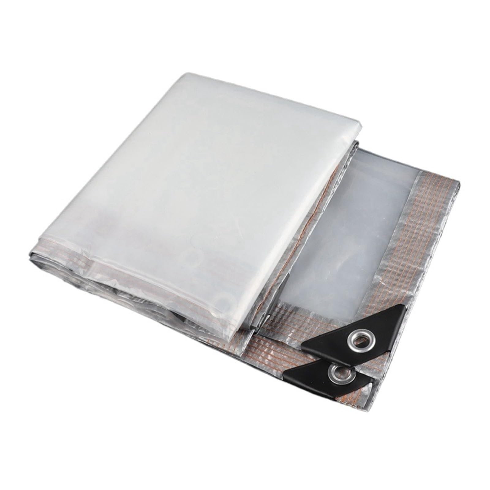 1PC Waterproof Transparent PE Tarpaulin Outdoor Garden Pergolas Canopy Awings Camping Tent Rainproof Tarp(Grey Side,1mX2m)