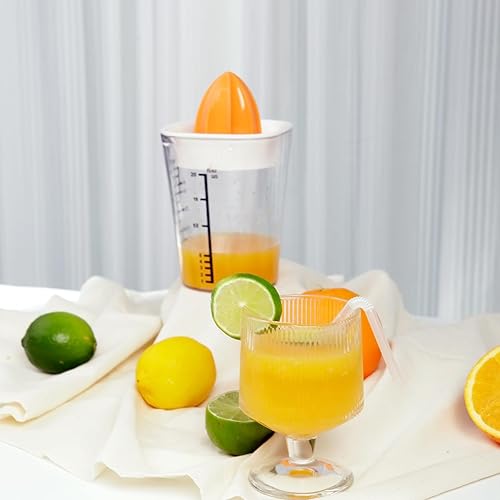 Miniatura 5 de Exprimidor de mano, exprimidor de limón, exprimidor de cítricos con taza medidora de capacidad de 20 onzas, exprimidor manual, prensa de cítricos,