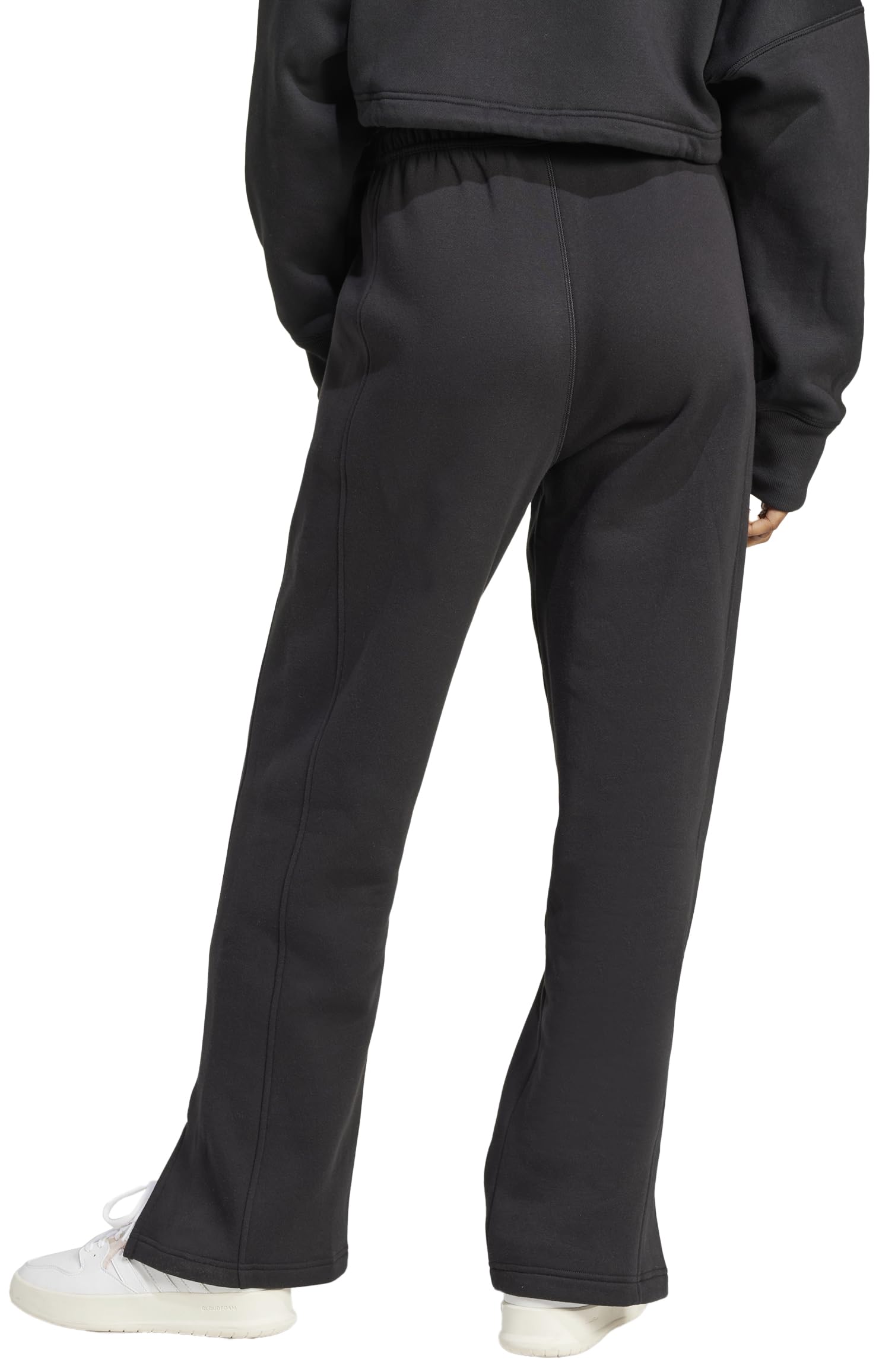adidas Signature Graphic Embroidery Fleece Straight Leg Pant - Spodnie Kobiety