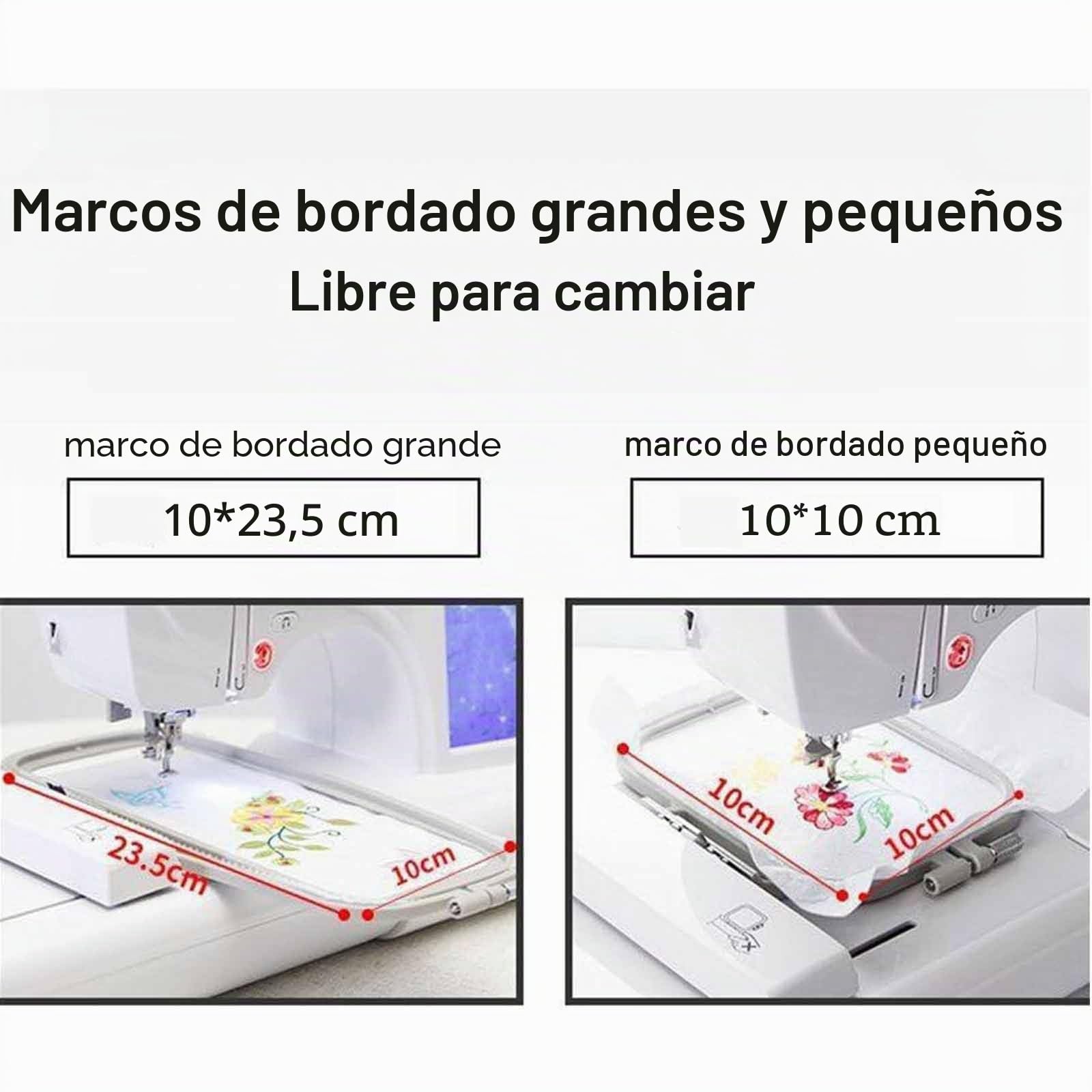 Máquina De Coser Computarizada Máquina De Bordar Portátil, 158 Diseños Integrados con área De Bordado De 4" X 9,2" Y Pantalla Táctil LCD, 210 Letras Integradas Y 30 Bordes De Patrón