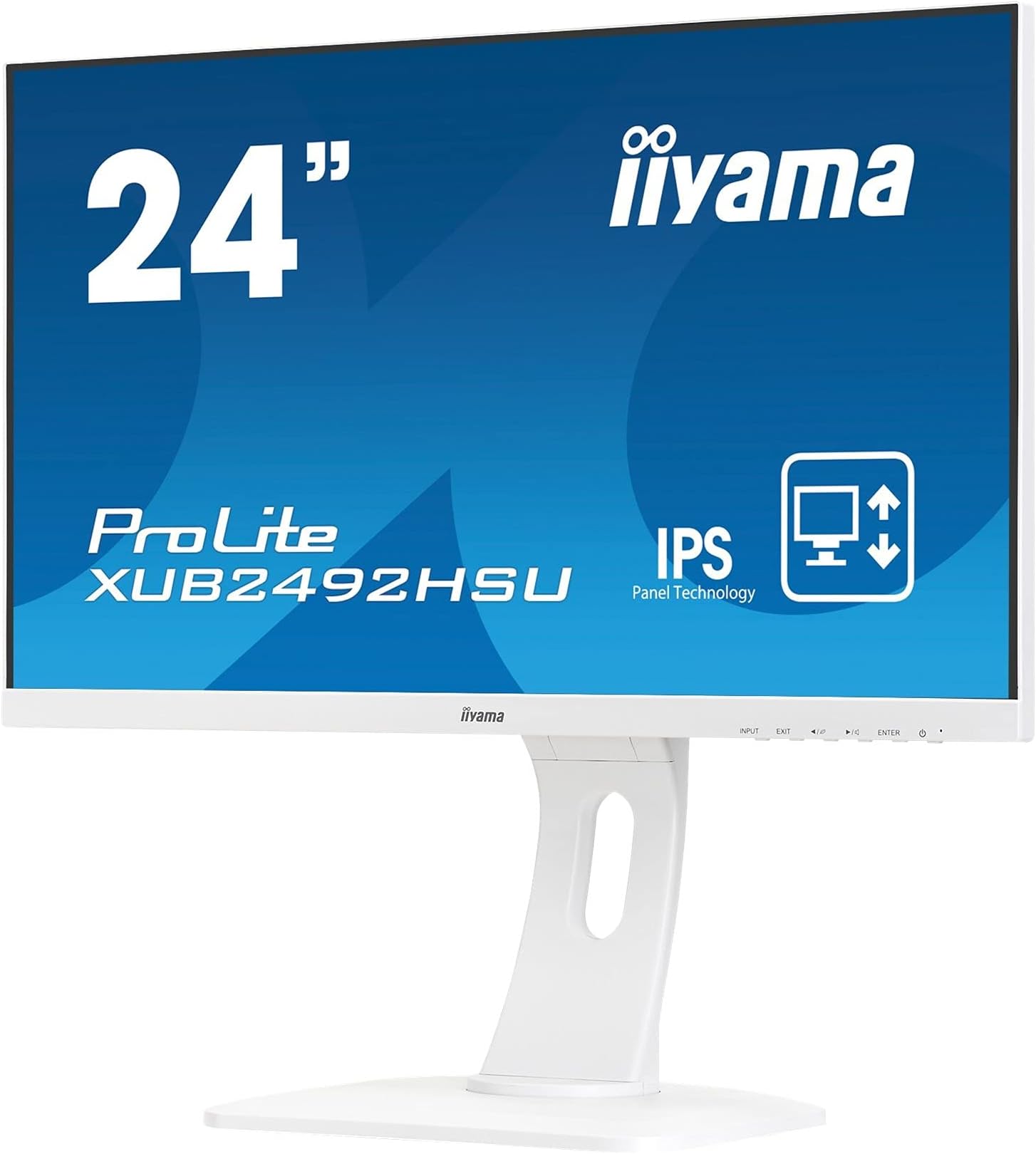 iiyama XUB2492HSU-W1 24' White, IPS LCD with Slim Bezel, 4ms, Full HD ...