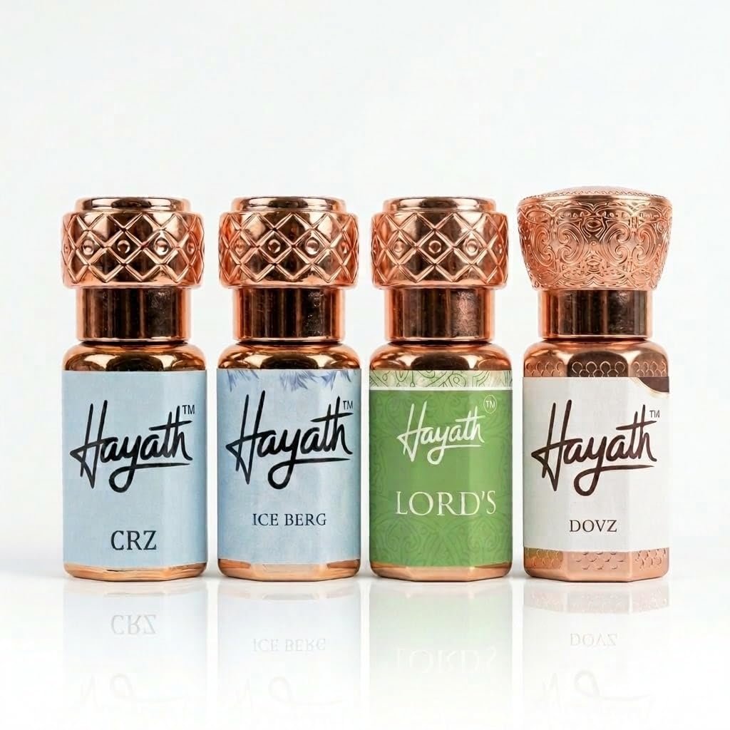 Premium Attar Perfume Gift Set | Pack of 4 Long Lasting Alcohol-Free Fragrance Oils 6ml each-image-30