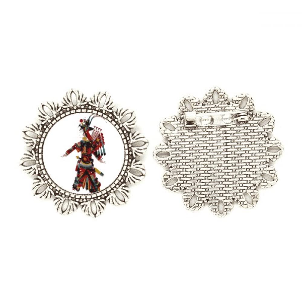Broche de plata de ópera china mediano dile adiós a los accesorios comunes 4