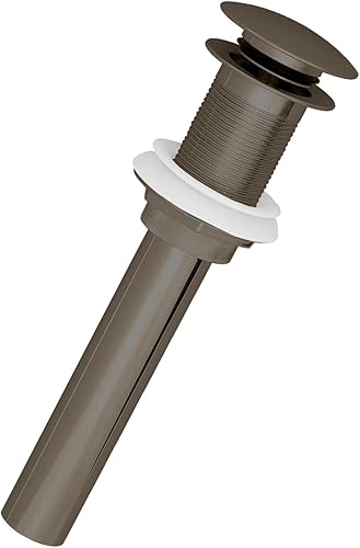 Miniatura 6 de Westbrass D410A-1-60 Desagüe de tapón desplegable estilo hongo para fregaderos de cuencorecipiente sin desbordamiento, blanco mate