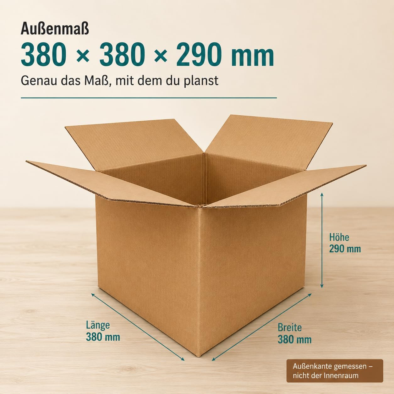 GiDeli Scatole Cartone per Spedizioni 38x38x29 cm - Doppia Onda, 40 Pezzi