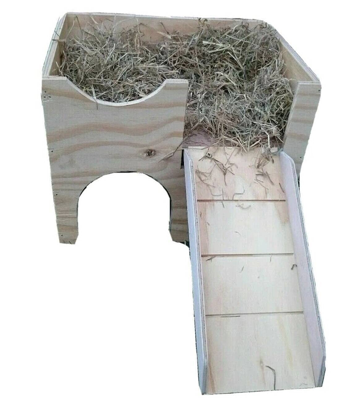 Generiq RABBIT 3tier Hop Up House Castle Shelter Hideout Hideaway Hutch Small Animal Exercise Playhouse Toy Unpainted