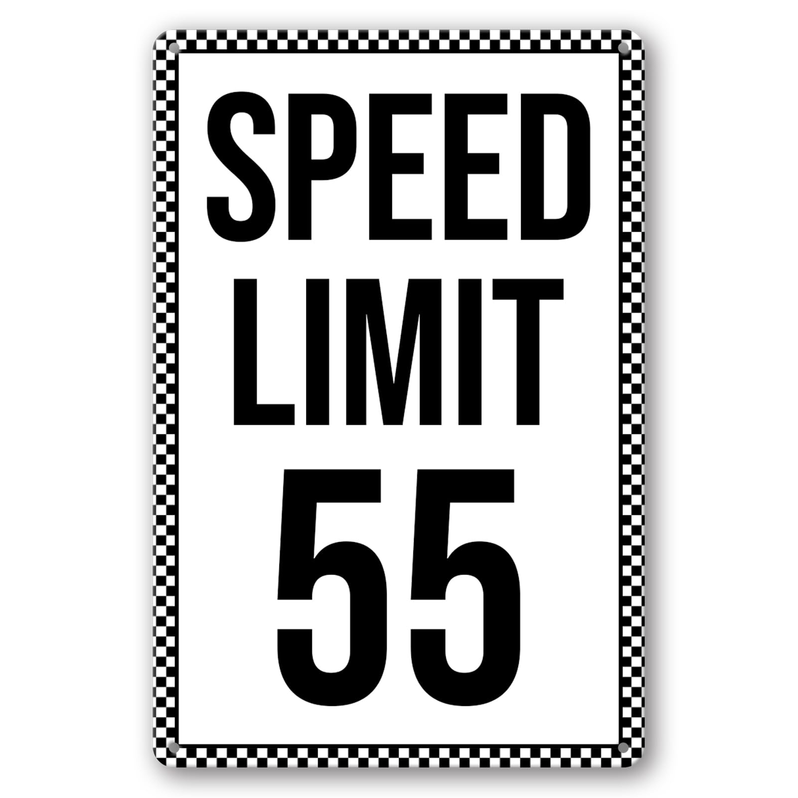 Speed Limit 55 Birthday Tin Sign, 8x12 Inch Man Cave