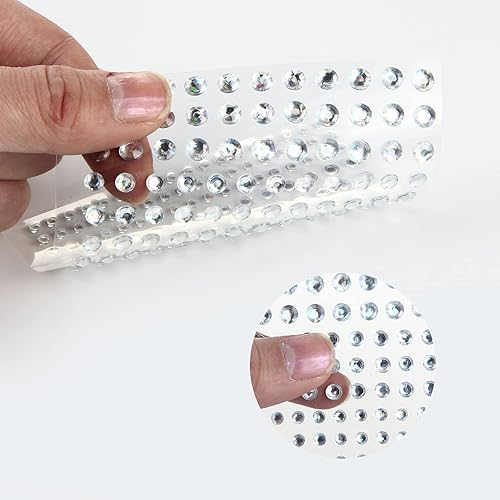 Miniatura 6 de 2310 calcomanías autoadhesivas de diamantes de imitación para rostro, uñas, cuerpo, maquillaje, festival, 4 tamaños, 14 hojas, joyas brillantes,