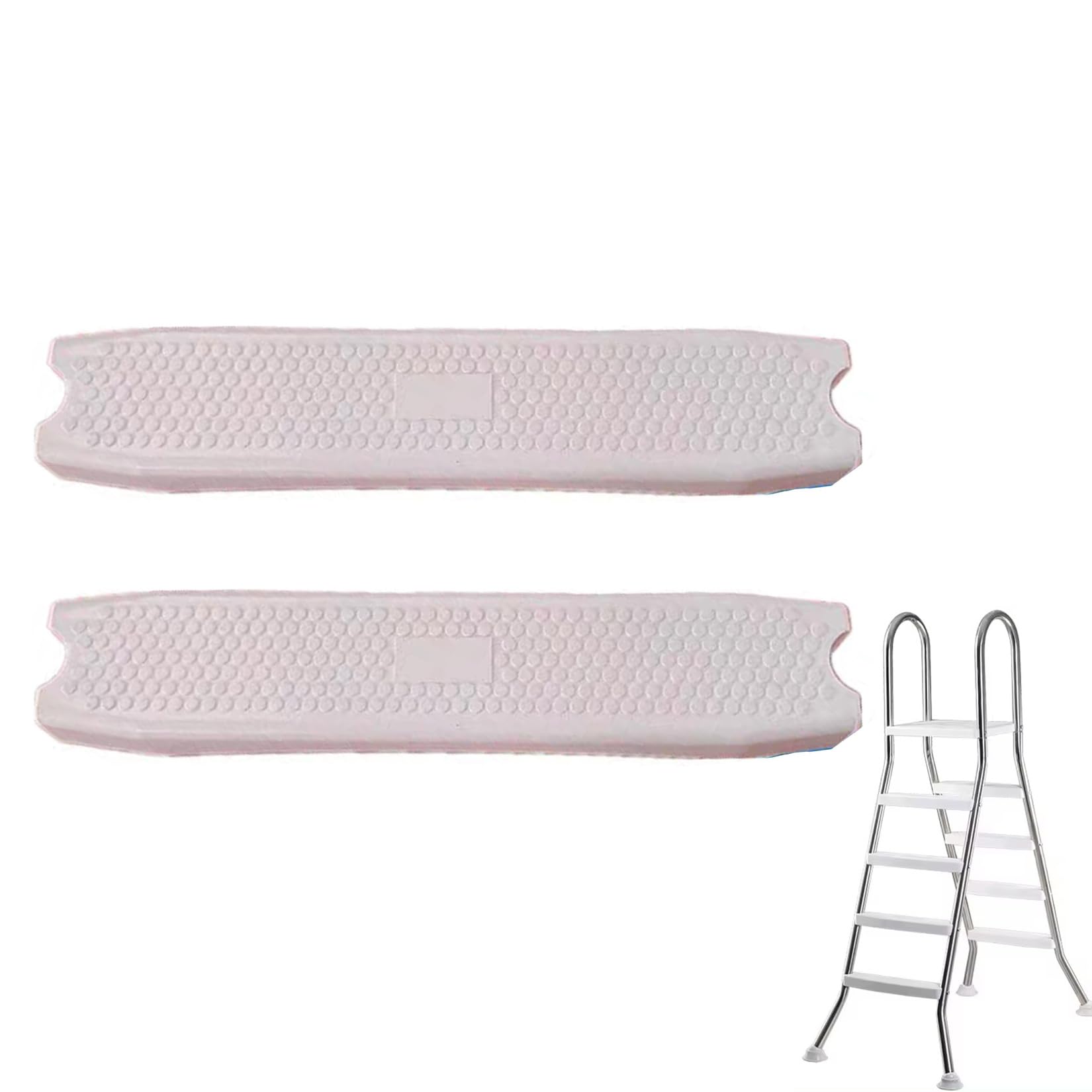 Escalera De Piscina Universal De 18" De Repuesto, Escalera De Plástico Moldeado para Piscinas Elevadas Escalón De Peldaño,2pcs